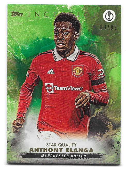 STAR QUALITY - Anthony Elanga (Manchester United) - GREEN PARALLEL 68/99 - Topps Inception UEFA Club Competitions 2022/23