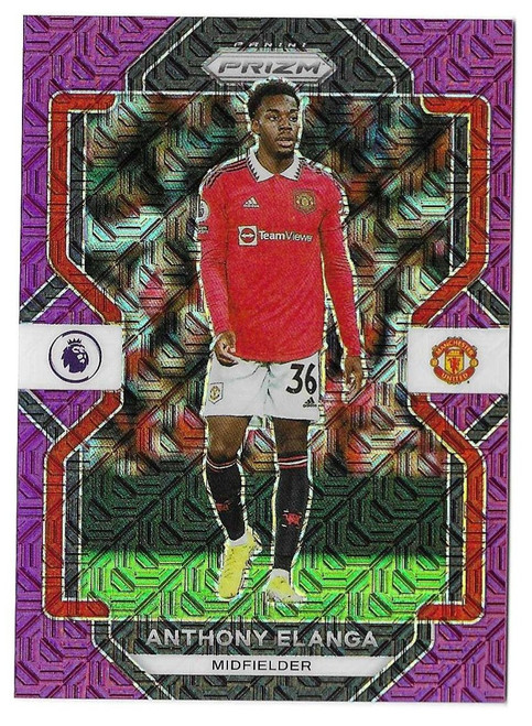 #87 Anthony Elanga (Manchester United) - PURPLE MOJO PARALLEL 13/20 - Panini Prizm Premier League 2022/23