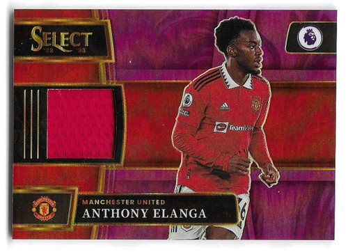 SM-AEL - Anthony Elanga (Manchester United) - SELECT MEMORABILIA (Purple Parallel 18/49) - Panini Select Premier League 2022/23