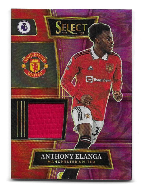 SW-AEL - Anthony Elanga (Manchester United) - SELECT SWATCHES (Purple 06/49) - Panini Select Premier League 2022/23