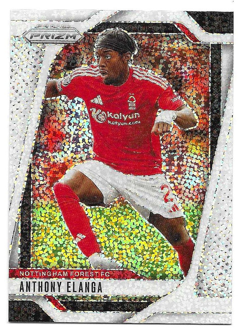 #261 Anthony Elanga (Nottingham Forest) - WHITE SPARKLE PARALLEL - Panini Prizm Premier League 2024/25