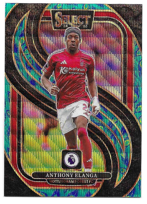 #175 Anthony Elanga (Nottingham Forest) - PEACOCK PARALLEL - Panini Select Premier League 2024/25
