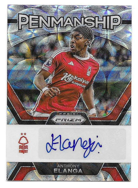 P-AE - Anthony Elanga (Nottingham Forest) - PENMANSHIP - CHOICE PARALLEL - Panini Prizm Premier League 2023/24