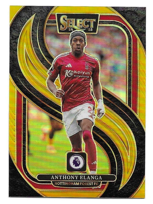 #175 Anthony Elanga (Nottingham Forest) - GOLD PARALLEL 02/10 - Panini Select Premier League 2024/25