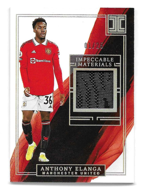 IM-AEL - Anthony Elanga (Manchester United) - ILLUSTRIOUS MATERIALS - Silver Parallel 01/25 - Panini Impeccable Premier League 2022/23