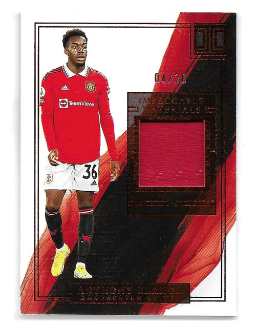 IM-AEL - Anthony Elanga (Manchester United) - ILLUSTRIOUS MATERIALS - Ruby Parallel 04/20 - Panini Impeccable Premier League 2022/23