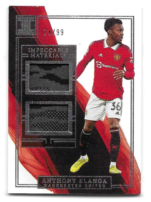 DM-AEL - Anthony Elanga (Manchester United) - DUAL MATERIALS - Base 74/99 - Panini Impeccable Premier League 2022/23