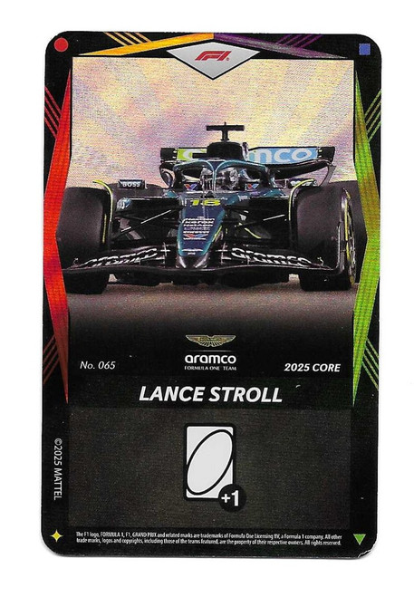 #065 Lance Stroll (Aston Martin) - WILD FOIL PARALLEL - Mattel 2025 Core Edition UNO Elite F1/Formula 1