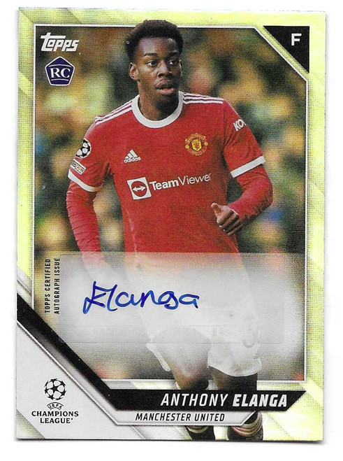 BA-AE - Anthony Elanga (Manchester United) - AUTOGRAPH - Topps Flagship 2021/22 (Champions League)