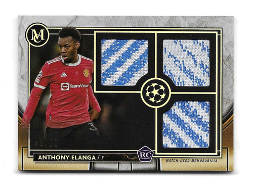 SPTR-AE - Anthony Elanga (Manchester United) - SINGLE PLAYER TRIPLE RELIC 49/50 - Topps Museum UEFA Champions League 2021/22