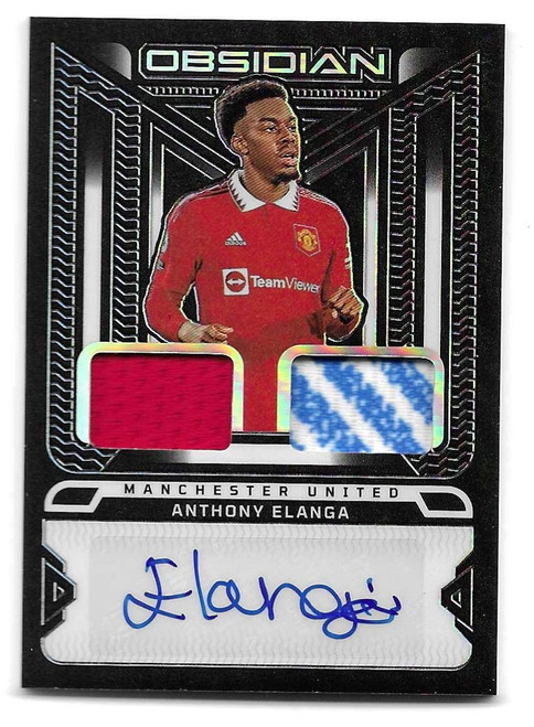 DJI-AEL - Anthony Elanga (Manchester United) - DUAL JERSEY INK 140/172 - Panini Obsidian Soccer 2022/23