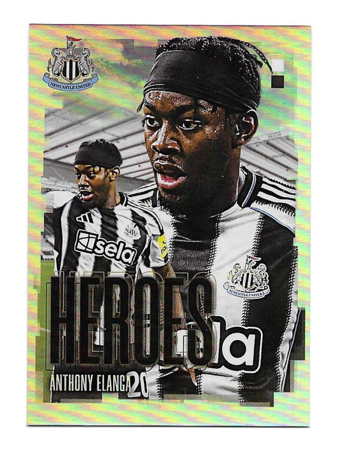NHR22 - Anthony Elanga - HEROES (Black Parallel 01/19) - Futera Newcastle United Fans Selection 2025/26