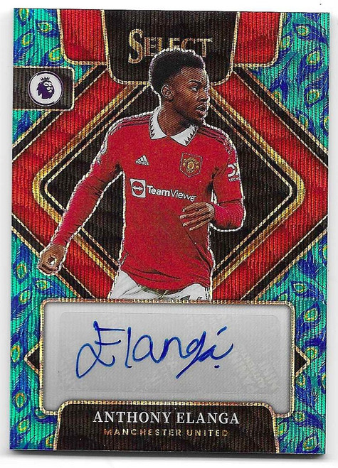 S-AEL - Anthony Elanga (Manchester United) - SIGNATURES (Peacock Parallel) - Panini Select Premier League 2022/23