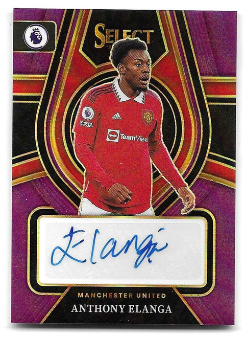 SS-AEL - Anthony Elanga (Manchester United) - SELECT SIGNATURES (Purple Parallel 26/49) - Panini Select Premier League 2022/23
