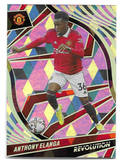 #174 Anthony Elanga (Manchester United) - CUBIC PARALLEL 3/5 - Panini Revolution Premier League 2022/23