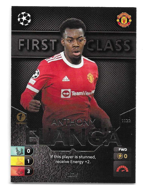 #1122 Anthony Elanga (Manchester United) - 1ST EDITION (First Class) - Topps Total Football 2021/22
