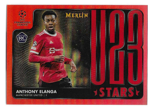 U23-18 - Anthony Elanga (Manchester United) - U23 STARS (Red Parallel 06/10) - Topps Merlin Chrome 2021/22