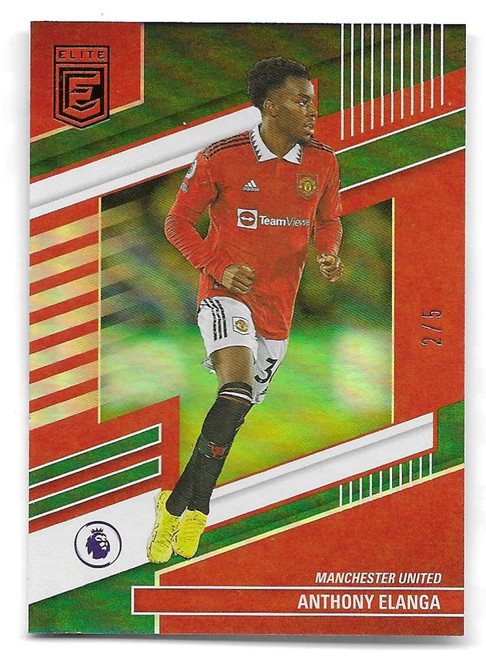 #131 Anthony Elanga (Manchester United) - GREEN PARALLEL 2/5 - Panini Donruss Elite Premier League 2022/23