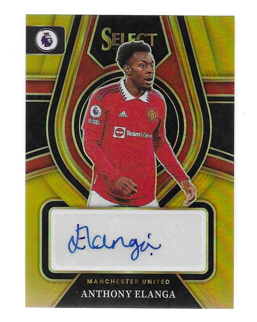 SS-AEL - Anthony Elanga (Manchester United) - SELECT SIGNATURES (Gold Parallel 10/10) - Panini Select Premier League 2022/23
