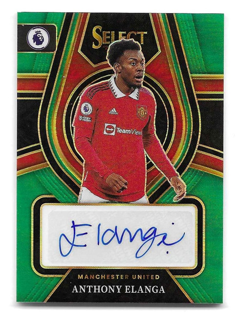SS-AEL - Anthony Elanga (Manchester United) - SELECT SIGNATURES (Green Parallel 3/5) - Panini Select Premier League 2022/23