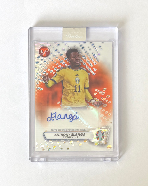 PA-AE - Anthony Elanga (Sweden) - PRISTINE AUTOGRAPH (Orange Pristine Parallel 07/25) - Topps Pristine Road to Euro 2024