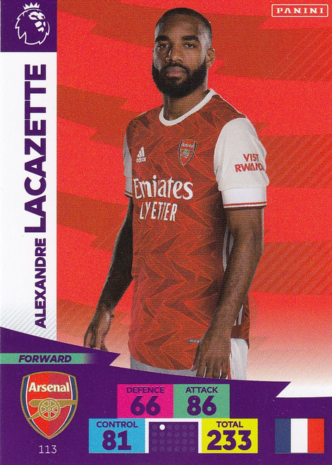 #113 Alexandre Lacazette (Arsenal) Adrenalyn XL Premier League 2020/21