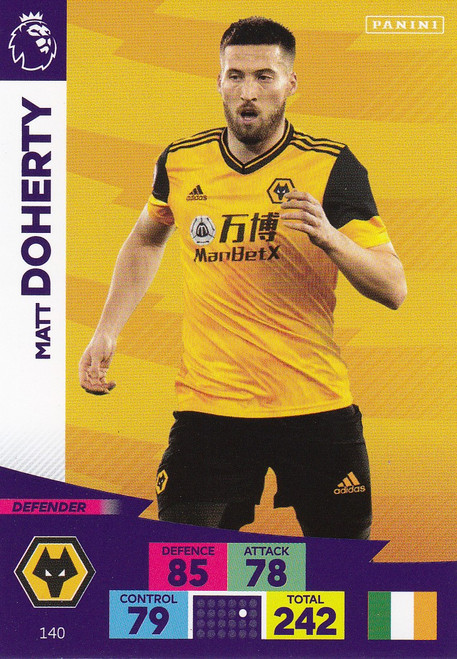 #140 Matt Doherty (Wolverhampton Wanderers) Adrenalyn XL Premier League 2020/21