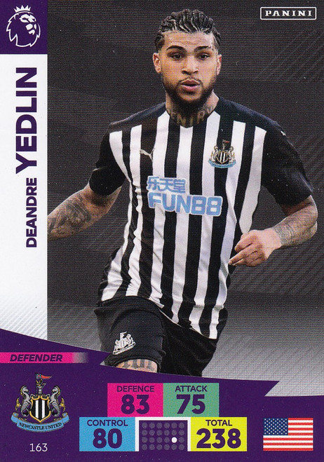 #163 DeAndre Yedlin (Newcastle United) Adrenalyn XL Premier League 2020/21