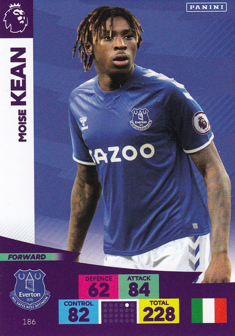 #186 Moises Kean (Everton) Adrenalyn XL Premier League 2020/21