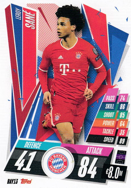 #BAY13 Leroy Sane (FC Bayern Munchen) Match Attax Champions League 2020/21