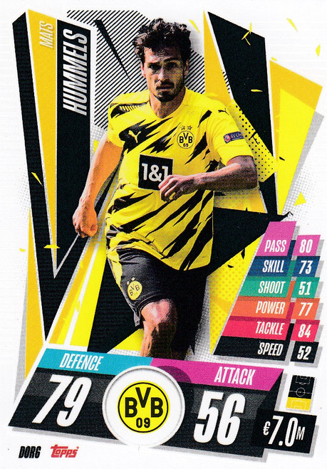 #DOR6 Mats Hummels (Borussia Dortmund) Match Attax Champions League 2020/21