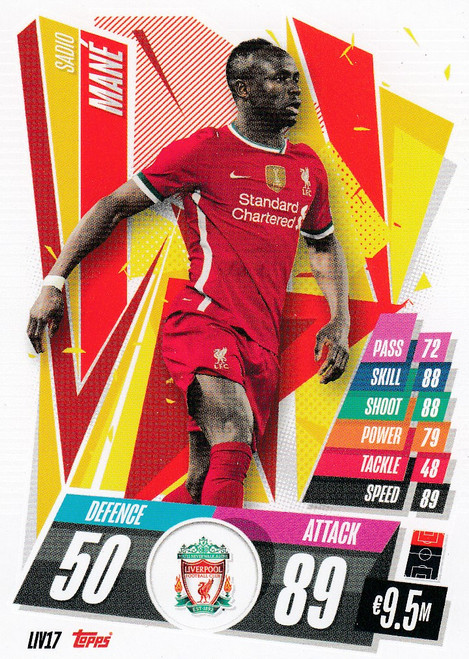 #LIV17 Sadio Mané (Liverpool FC) Match Attax Champions League 2020/21