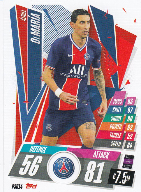 #PSG14 Ángel Di María (Paris Saint-Germain) Match Attax Champions League 2020/21