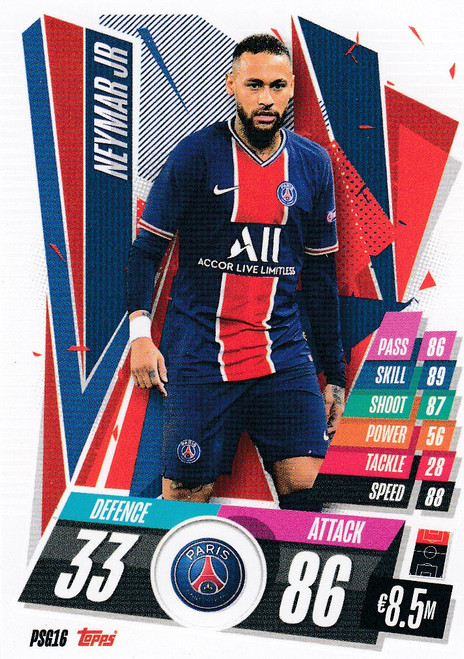 SP012 - Neymar Jr (PSG) - STAR PLAYER - Topps Match Attax SP012 - Neymar Jr (PSG) - STAR PLAYER - Topps Match Attax