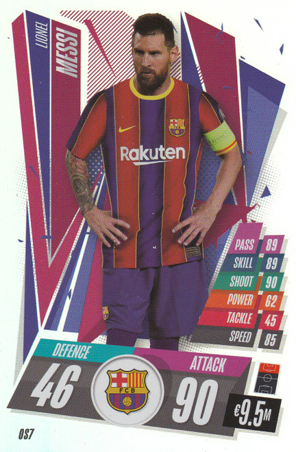 #OS7 Lionel Messi (FC Barcelona) Match Attax Champions League 2020/21 XL LIMITED EDITION