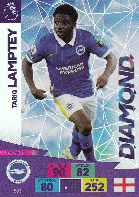 #503 Tariq Lamptey (Brighton & Hove Albion) Adrenalyn XL Premier League PLUS 2020/21 DIAMOND