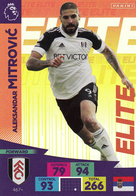 #467+ Aleksandar Mitrovic (Fulham) Adrenalyn XL Premier League PLUS 2020/21 ELITES