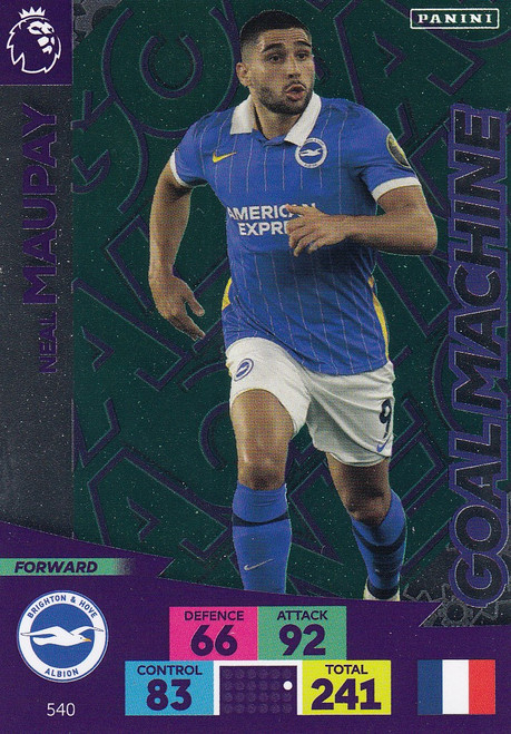 #540 Neal Maupay (Brighton & Hove Albion) Adrenalyn XL Premier League PLUS 2020/21 GOAL MACHINE