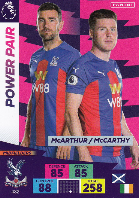 #482 McArthur/McCarthy (Crystal Palace) Adrenalyn XL Premier League PLUS 2020/21 POWER PAIR