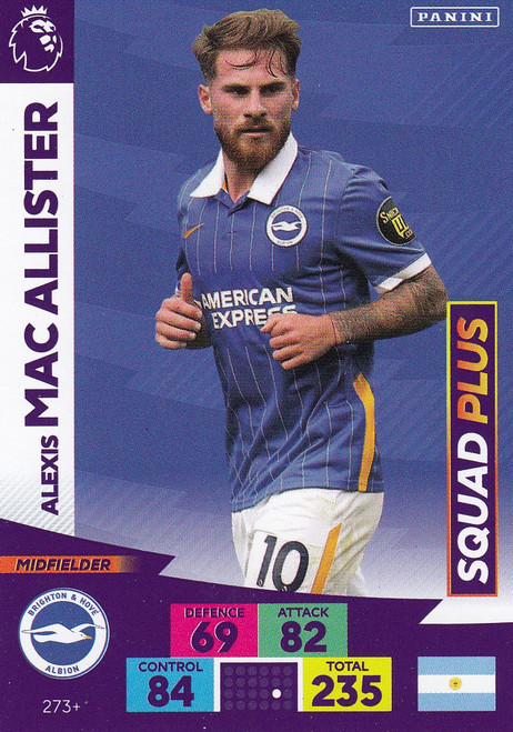 #273+ Alexis Mac Allister (Brighton & HA) Adrenalyn XL Premier League PLUS 2020/21 SQUAD PLUS