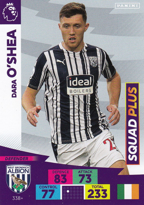 #338+ Dara O'Shea (West Brom) Adrenalyn XL Premier League PLUS 2020/21 SQUAD PLUS