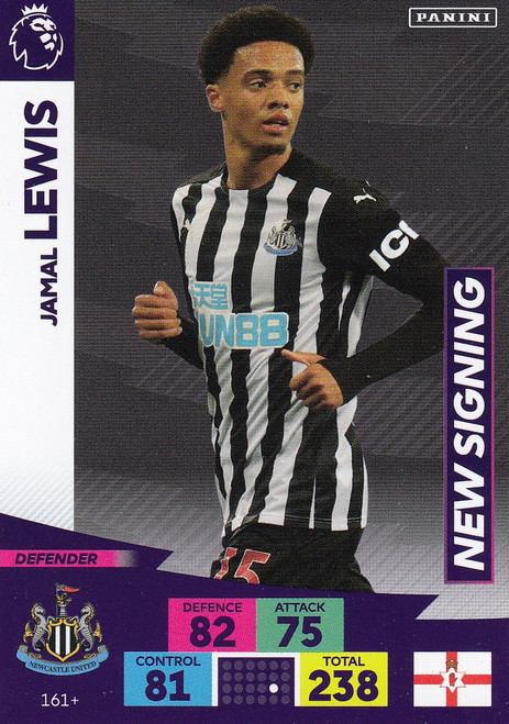 #161+ Jamal Lewis (Newcastle United) Adrenalyn XL Premier League PLUS 2020/21 NEW SIGNINGS