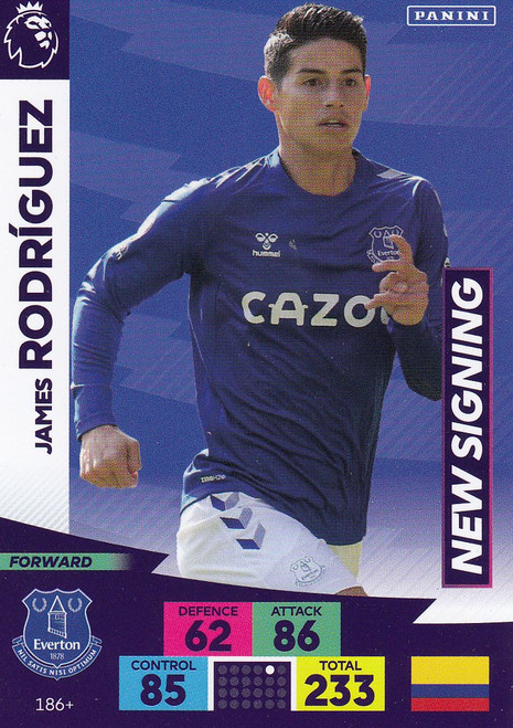 #186+ James Rodriguez (Everton) Adrenalyn XL Premier League PLUS 2020/21 NEW SIGNING