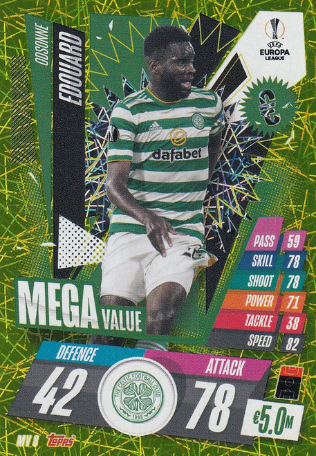 #MV8 Odsonne Edouard (Celtic) Match Attax EXTRA 2020/21 MEGA VALUE