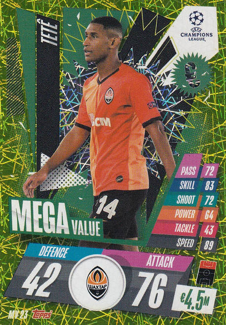 #MV23 Tete (FC Shakhtar Donetsk) Match Attax EXTRA 2020/21 MEGA VALUE