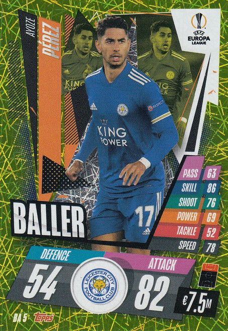 #BA5 Ayoze Pérez (Leicester City) Match Attax EXTRA 2020/21 BALLER