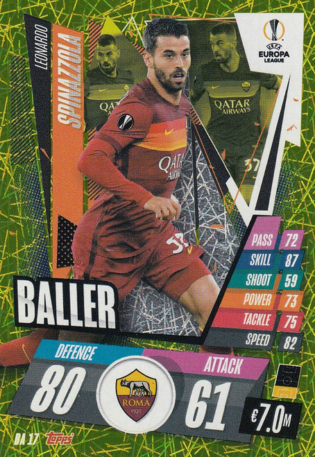 #BA17 Leonardo Spinazzola (AS Roma) Match Attax EXTRA 2020/21 BALLER