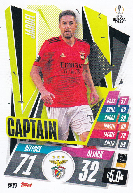 CP023 - Jardel (Benfica) - CAPTAIN - Topps Match Attax Extra 2020/21