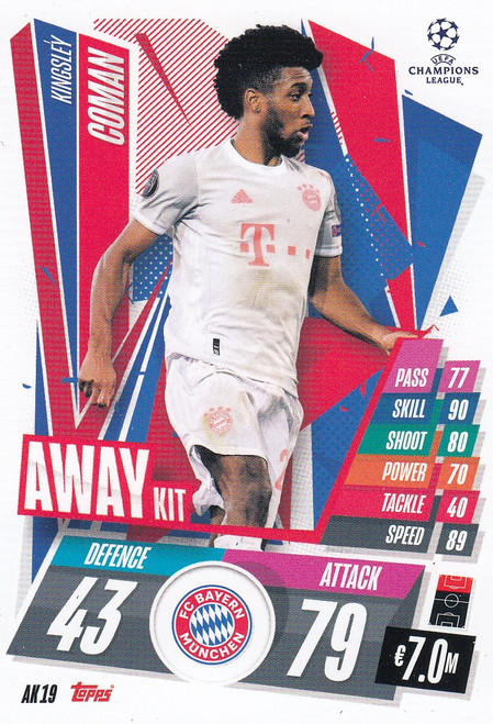 #AK19 Kingsley Coman (FC Bayern München) Match Attax EXTRA 2020/21 AWAY KIT