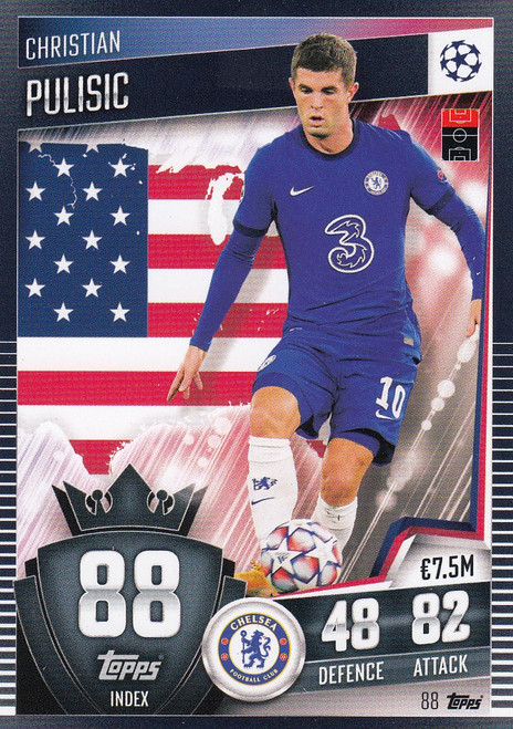 #88 Christian Pulisic (Chelsea) Match Attax 101 2020/21